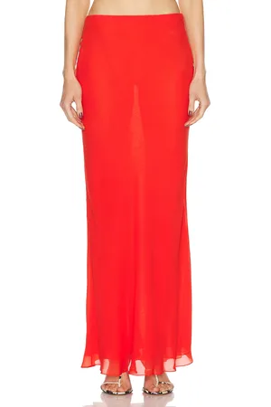Khaite Mauva Skirt in Red