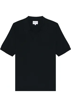 Norse projects Leif Cotton Linen Polo in Black