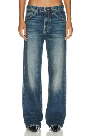 NILI LOTAN Mitchell Wide Leg in Denim-Dark