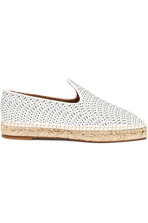 Alaïa Flat Espadrilles in White