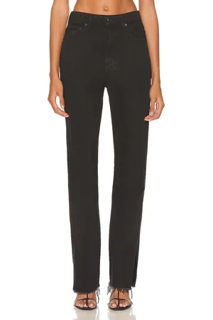 GRLFRND Harlow High Rise Slim Boot with Slit in Charcoal