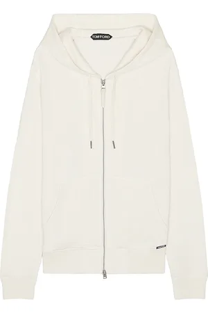 Tom Ford Lightweight Lounge Zip Hoodie in White