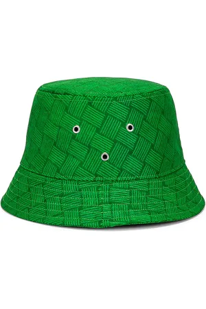 Bottega Veneta Intreccio Jacquard Nylon Bucket Hat in Green