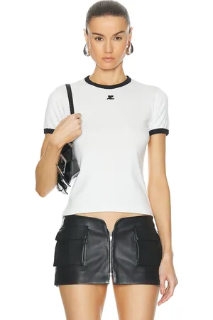 Courrèges Reedition Contrast T-shirt in Black