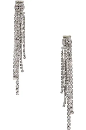 DEMARSON Calla Earrings in Metallic Silver