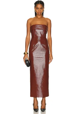 Ilkyaz Ozel Rhea Dress in Burgundy