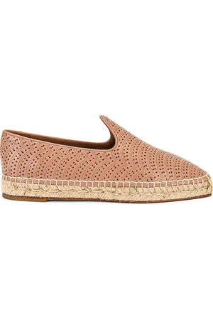 Alaïa Flat Espadrilles in Blush