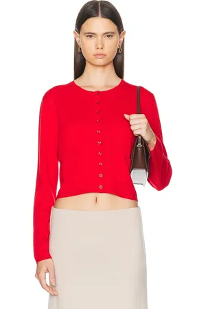 Leset James Cardigan Sweater in Red
