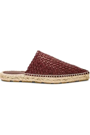 Bottega Veneta Open Back Espadrille in Burgundy