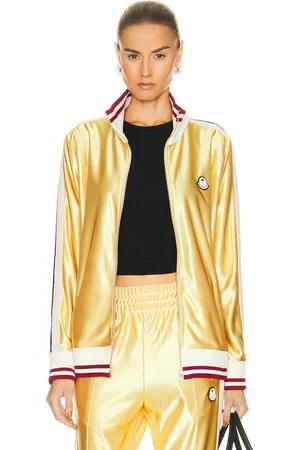 Moncler X Palm Angels Zip Up Cardigan in Metallic