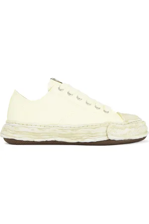 Maison Mihara Yasuhiro Peterson 23 Original Sole Canvas Garment Dye Low Top Sneaker in Ivory