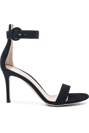 Gianvito Rossi Suede Portofino Heels in