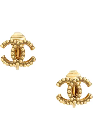 CHANEL Coco Mark Clip-On Earrings in Metallic