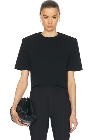 WARDROBE.NYC Crop Shoulder Pad Top in