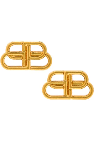 Balenciaga Bb Stud Earrings in Metallic