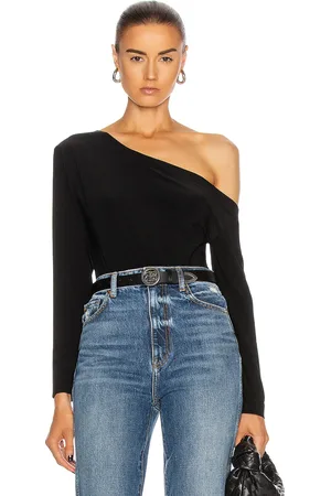Norma Kamali Long Sleeve Drop Shoulder Bodysuit in
