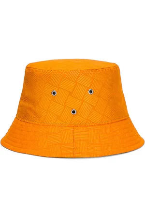 Bottega Veneta Intreccio Jacquard Nylon Hat in Orange