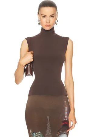 Norma Kamali Slim Fit Sleeveless Turtle Top in