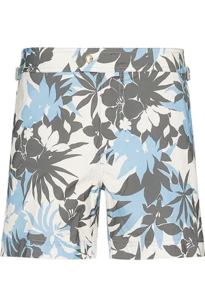 Tom Ford Tropical Swim Short in Blue