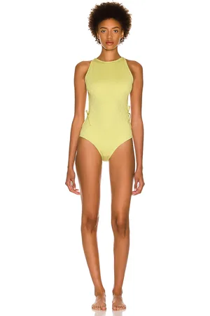 Bottega Veneta Mini Intreccio Swimsuit in Yellow