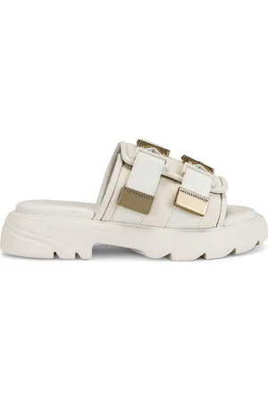 Bottega Veneta Flash Buckle Sandals in White