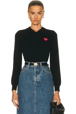 Comme des Garçons Invader V-Neck Pullover Sweater in