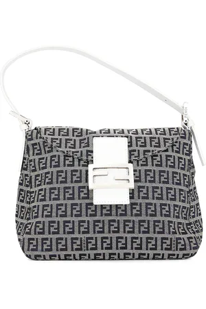Fendi Zucchino Mama Baguette Shoulder Bag in