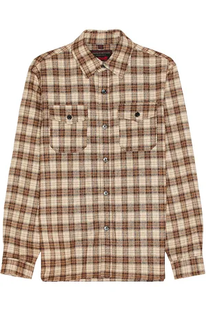 Schott NYC NYC Plaid Cpo Shirt in Brown