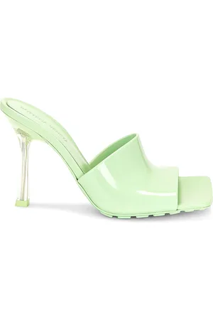 Bottega Veneta Pudding Stretch Mule Sandals in Mint