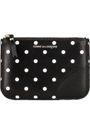 Comme des Garçons Dots Printed Leather Zip Wallet in