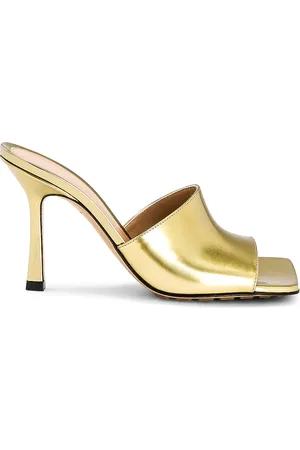 Bottega Veneta Stretch Mule Sandals in Metallic