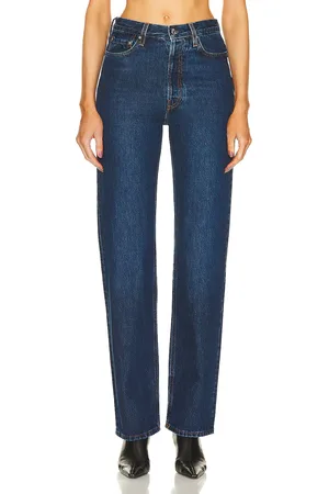 Totême Classic Cut Full Length Straight Leg in Denim-Dark