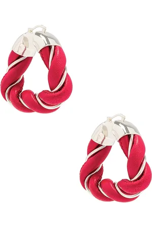 Bottega Veneta Twist Earrings in Red
