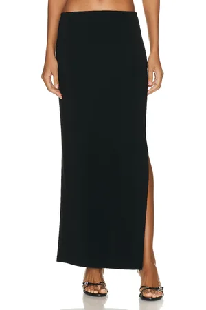 Norma Kamali Side Slit Long Skirt in