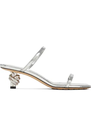 Bottega Veneta Knot Sandal in Metallic
