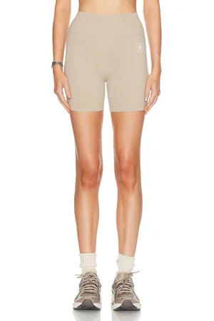 Sporty & Rich Runner Box Cyclist Short in Taupe