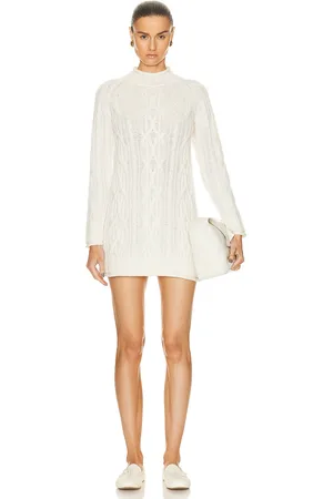 Loulou de Saison Layo Turtleneck Cable Knit Dress in