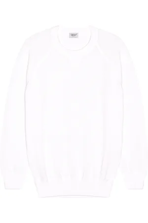 Ghiaia Cashmere Cotton Raglan Crewneck in Ivory