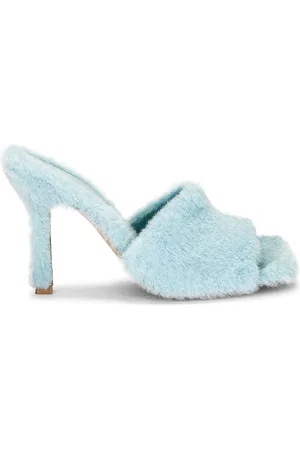 Bottega Veneta Cozy Stretch Mule Sandals in Baby Blue