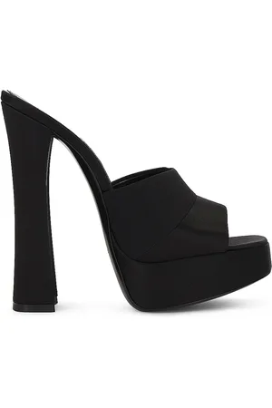 Saint Laurent Boogie Platform Mule Sandal in Black