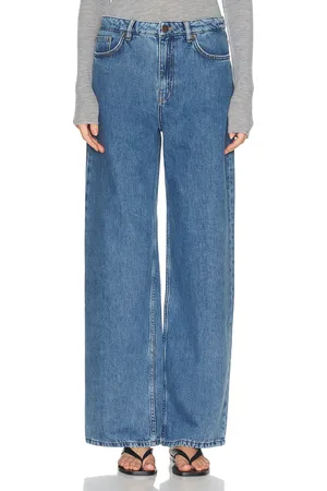 Skall Studio Willow 34 Wide Leg in Denim-Medium