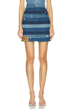 Moschino Denim Mini Skirt in Denim-Dark