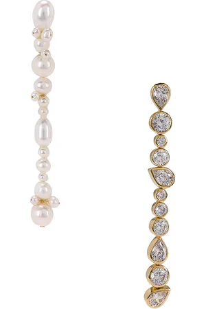 COMPLETEDWORKS CZ Stone Drop Earrings in Metallic Gold