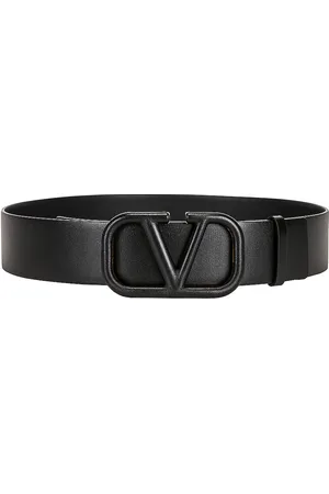 VALENTINO GARAVANI Vlogo Signature Buckle Belt in Black