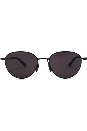 Bottega Veneta Thin Triangle Round Sunglasses in