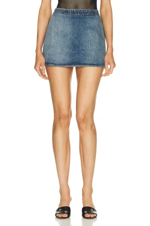 Alaïa Mini Skirt in Denim-Medium