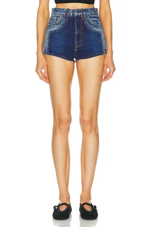 GRLFRND Kyla Two Tone Hot Short in Blue