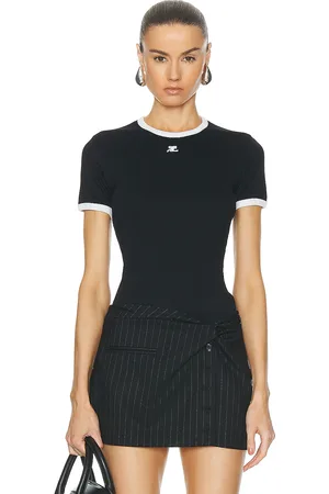 Courrèges Reedition Contrast T-shirt in Black