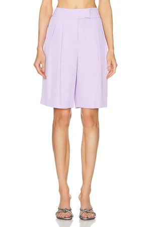 The Sei Double Pleat Short in Lavender
