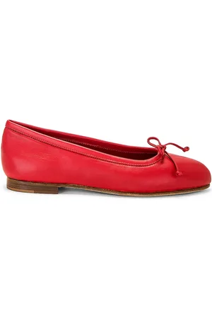 Manolo Blahnik Verallii Nappa Flat in Red